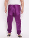 VASTRAMAY Men's Plus Size Purple Cotton Silk Blend Pyjama
