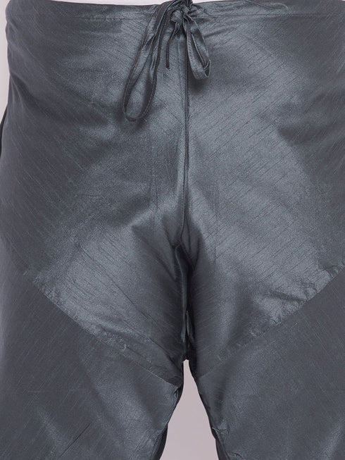 Vastramay Men's Plus Size Steel Cotton Silk Blend Pyjama