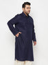Men's Plus Size Blue Pathani Kurta