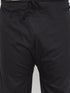 Men's Plus Size Black Cotton Blend Pathani Set