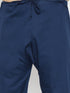 Men's Plus Size Blue Cotton Blend Pathani Set