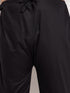 Men's Plus Size Black Cotton Blend Pathani Kurta