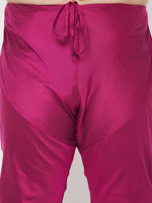 VASTRAMAY Men's Plus Size Fuchsia Pyjama