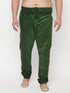 VASTRAMAY Men's Plus Size Dark Green Pyjama