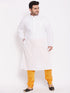 Vastramay Men's Plus Size Yellow Wine Silk Blend Pyjama