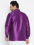 Men's Plus Size Purple Silk Blend Ethnic Shirt