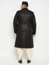 Men's Plus Size Black Sherwani Set