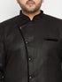 Men's Plus Size Black Sherwani Set