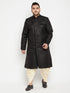 Men's Plus Size Black Sherwani Set