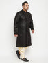 Men's Plus Size Black Sherwani Set