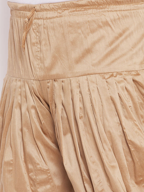 Men's Plus Size Turquoise Silk Blend Curved Kurta Dhoti Set