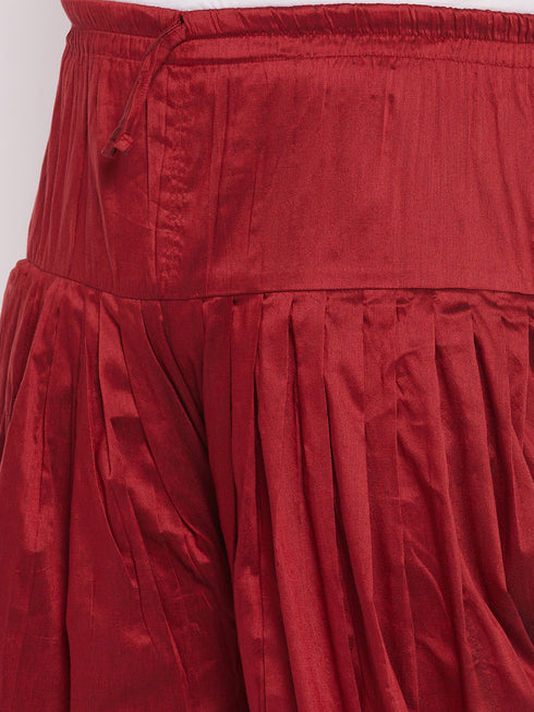 Men's Plus Size White Silk Blend Curved Kurta Dhoti Set