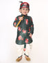 Boy's Multicolor-Base-Green Cotton Blend Kurta And Dhoti Set