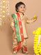 Boy's Rose Gold Kurta With Dhoti Pants & With Dupatta Set