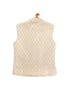 Sishu Boy's Cream Woven Design Nehru Jacket