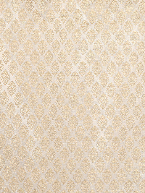 Sishu Boy's Cream Woven Design Nehru Jacket