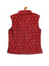 Sishu Boy's Maroon & Gold Toned Woven Design Nehru Jacket