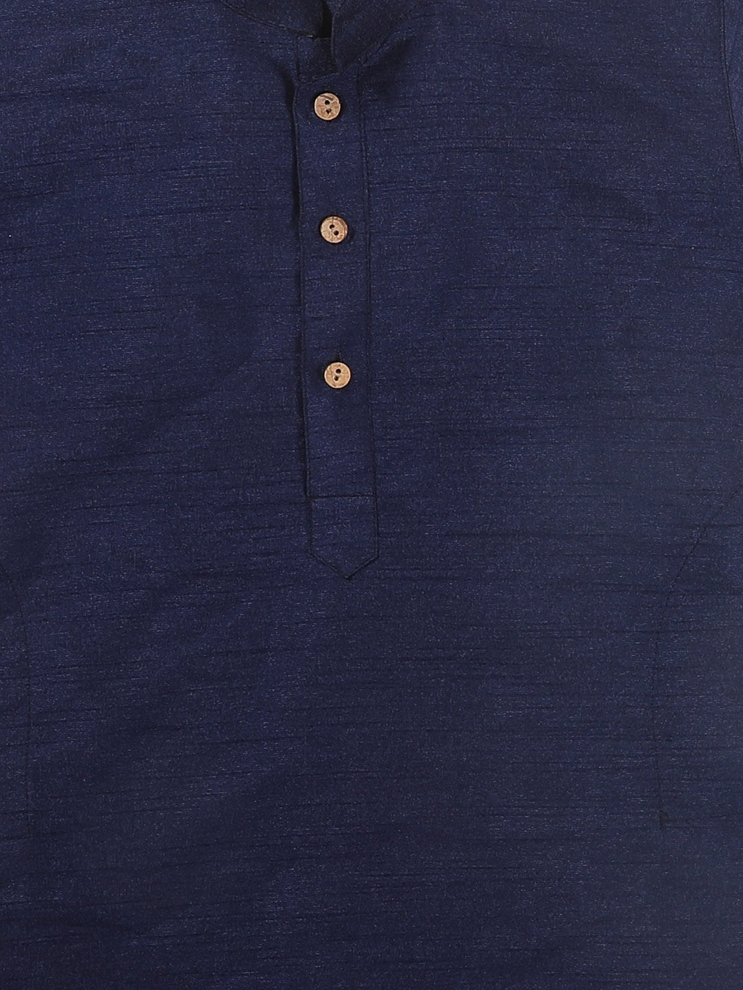 Sishu Boy's Navy Blue Kurta With Rose Gold Dhoti Pants & Maroon Nehru Jacket