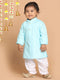 Sishu Boy's Blue Kurta With White Pyjama Set