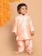 Sishu Boy's' Pink Viscose Kurta And Pyjama Set