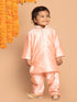 Sishu Boy's' Pink Viscose Kurta And Pyjama Set