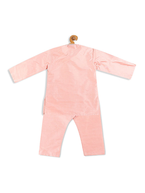 Sishu Boy's' Pink Viscose Kurta And Pyjama Set