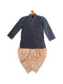 Boy's Blue Kurta With Dhoti Pant Set