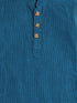 Boy's Aqua Blue And White Pure Cotton Kurta