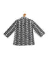 Sishu Boy's Black Chikankari Pure Cotton Kurta
