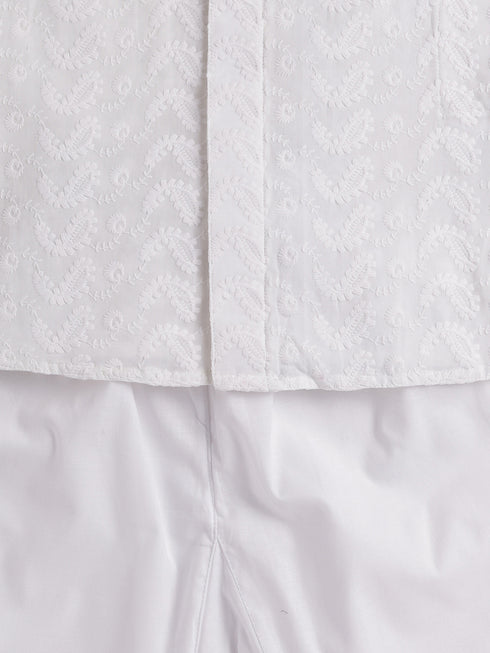 Boy's White Pure Cotton Kurta