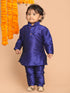 Sishu Boy's Blue Kurta With Pyjama Set