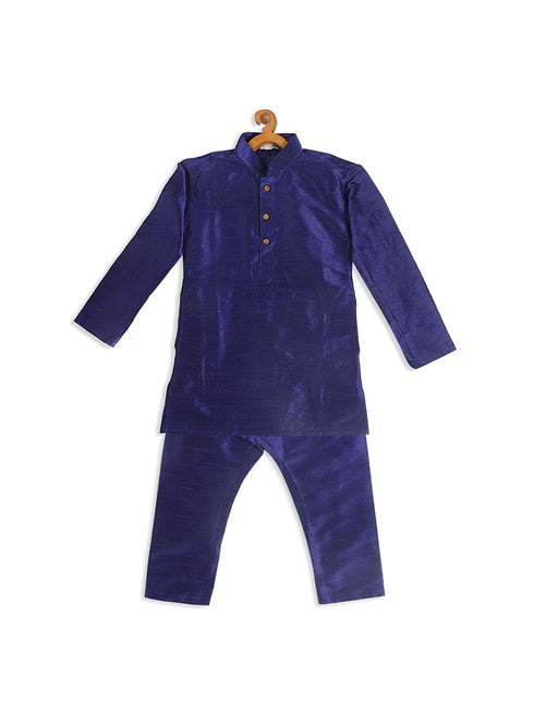 Sishu Boy's Blue Kurta With Pyjama Set