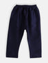 Sishu Boy's Navy Blue Silk Blend Kurta Pyjama Set