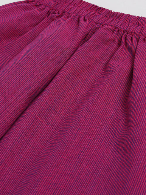 Sishu Boy's Green And Magenta Floral Printed Cotton Kurta Pyjama Set