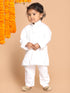 Sishu Boy's White Kurta With Pyjama Set
