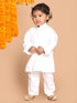 Sishu Boy's White Kurta With Pyjama Set