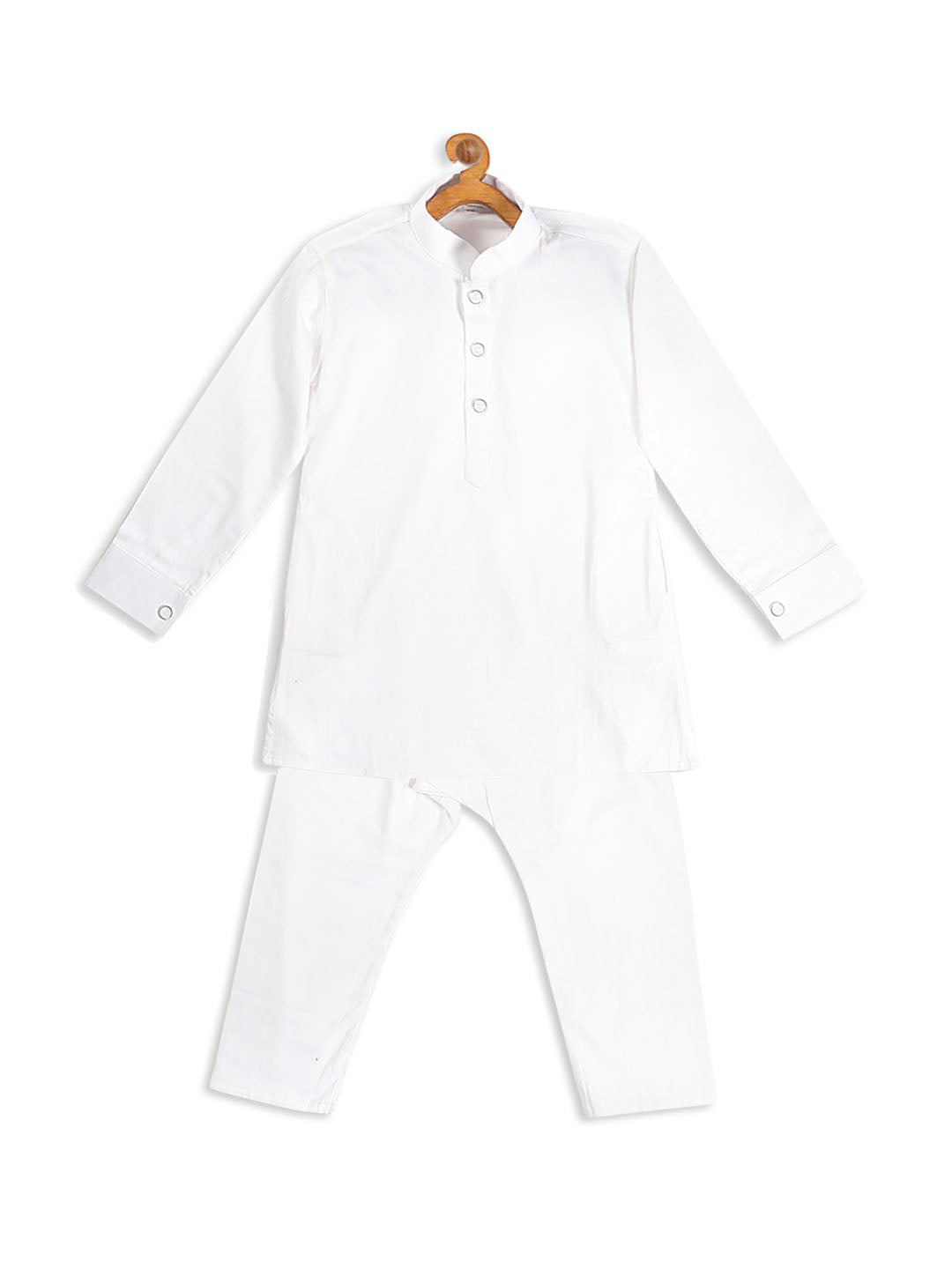 Sishu Boy's White Kurta With Pyjamas & Black Nehru Jacket