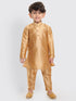 Sishu Boy's Rose Gold Silk Blend Kurta Pyjama Set