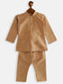 Sishu Boy's Rose Gold Silk Blend Kurta Pyjama Set