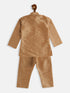 Sishu Boy's Rose Gold Silk Blend Kurta Pyjama Set
