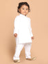Sishu Boy's White Pure Cotton Kurta With Pyjama Set