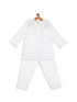 Sishu Boy's White Pure Cotton Kurta With Pyjama Set
