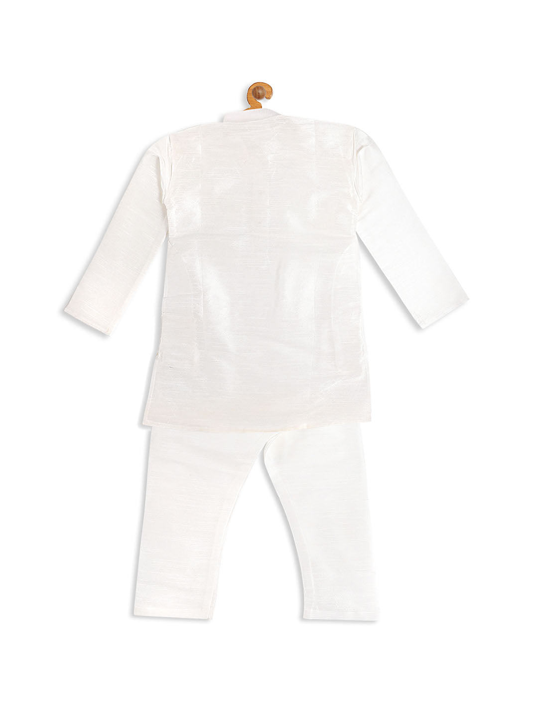Sishu Boy's White Kurta With Pyjama Set