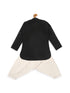 Boy's Black Pathani Kurta With Patiala Set