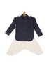 Boy's Blue Pathani Kurta With Patiala Set