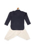 Boy's Blue Pathani Kurta With Patiala Set