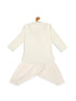 Boy's Cream Pathani Kurta With Patiala Set