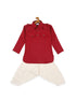 Boy's Maroon Pathani Kurta With Patiala Set