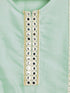 Sishu Girl's' Mint Green Viscose Kurta And Straight Pant Set