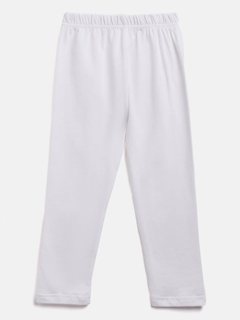 Sishu Girl's Black Chikankari Kurta Leggings Set